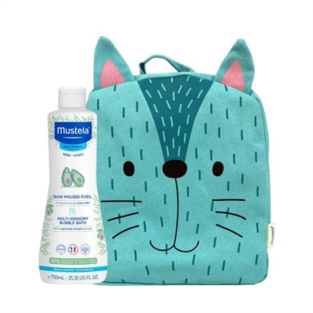 Mustela Bebé Pele Normal Espuma Banho 750ml + Mochila Gato