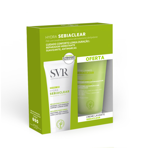 SVR Sebiaclear Hydra 40ml com OFERTA Creme Lavante 55ml