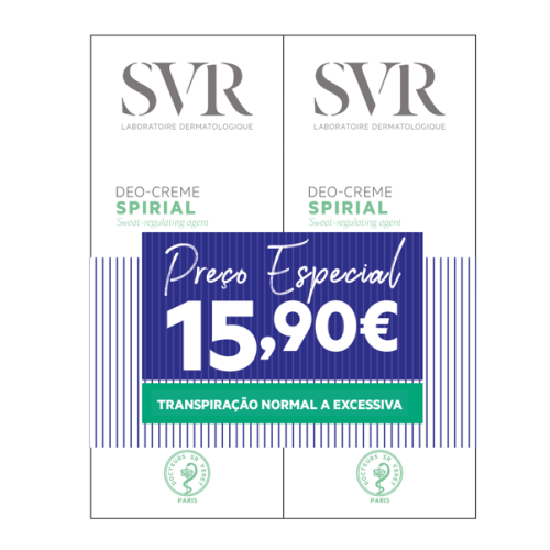 SVR Spirial Desodorizante Creme Anti-Transpirante 50ml x2