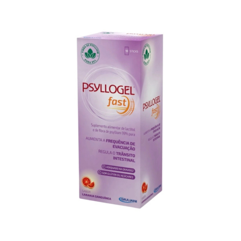 Psyllogel Fast Laranja Sanguínea 10 Sticks | Fibra Pronta a Tomar