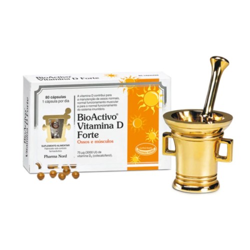 BioActivo Vitamina D Forte 80 Cápsulas | Ossos e Imunidade
