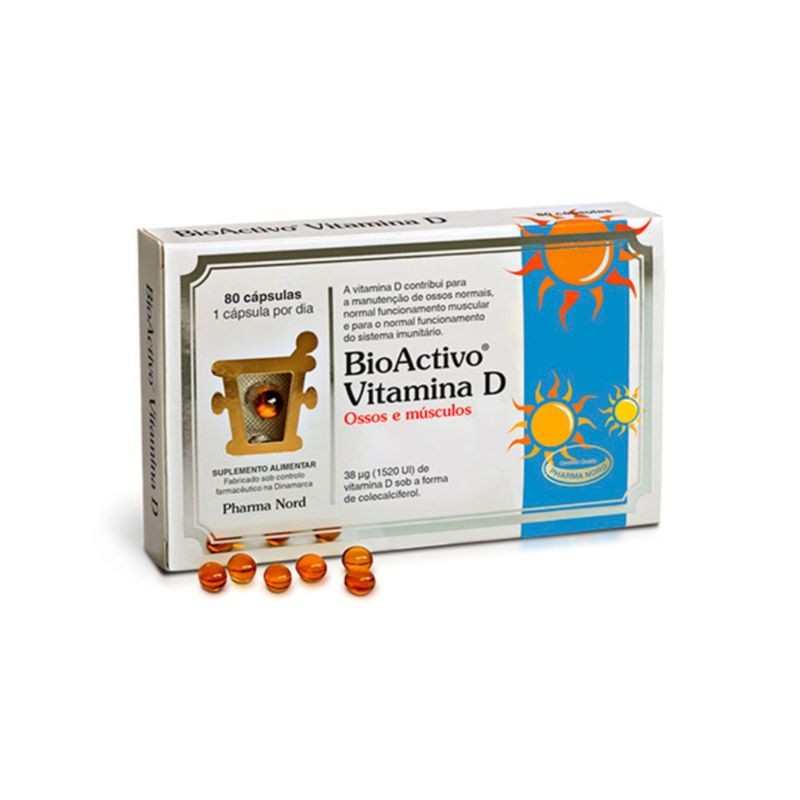 BioActivo Vitamina D 80 Cápsulas | Ossos e Imunidade