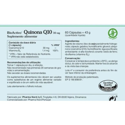 BioActivo Q10 30mg 60 Cápsulas | Energia Celular
