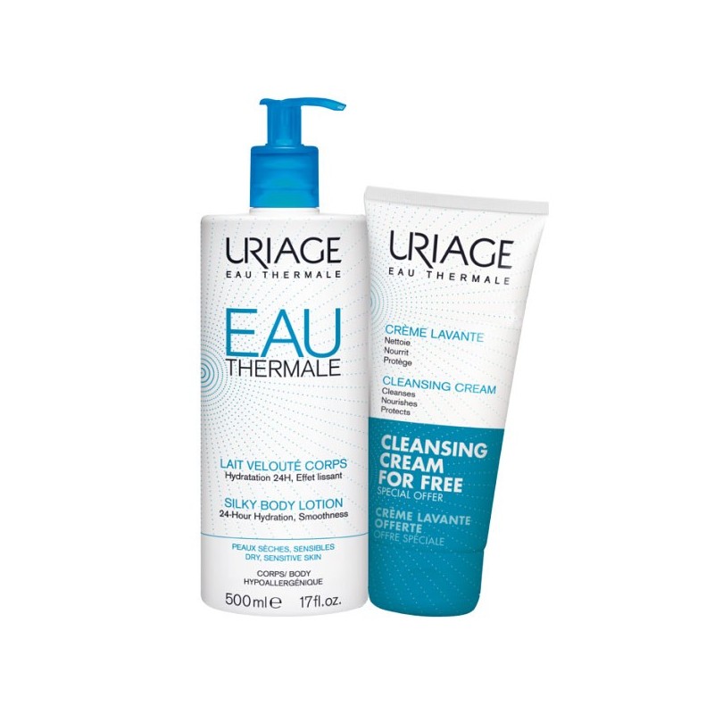 Uriage Leite Hidratante 500ml + Creme Lavante | Pele Suave e Hidratada