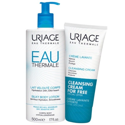 Uriage Leite Hidratante 500ml + Creme Lavante | Pele Suave e Hidratada