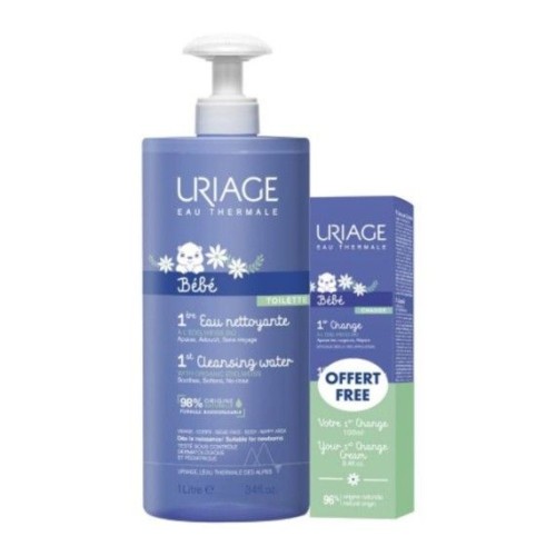 Uriage Kit Higiene Bebé | Água 1L + Creme Fralda