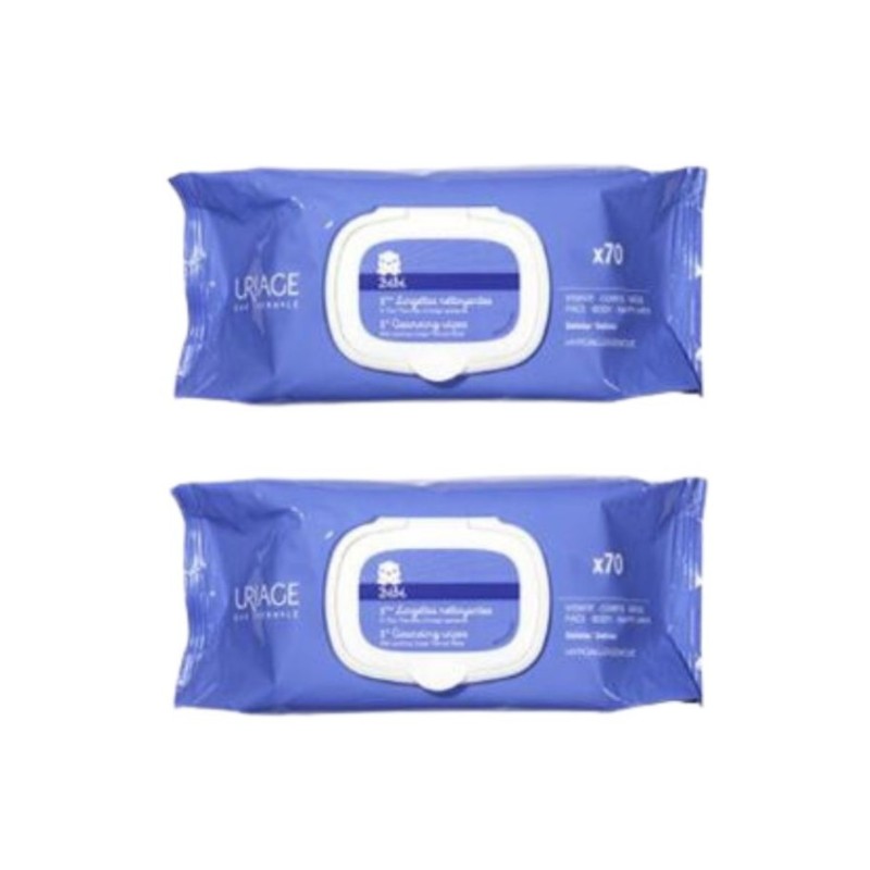 Uriage Toalhetes Bebé x70 | Duo Pack Suave e Prático
