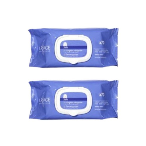 Uriage Toalhetes Bebé x70 | Duo Pack Suave e Prático