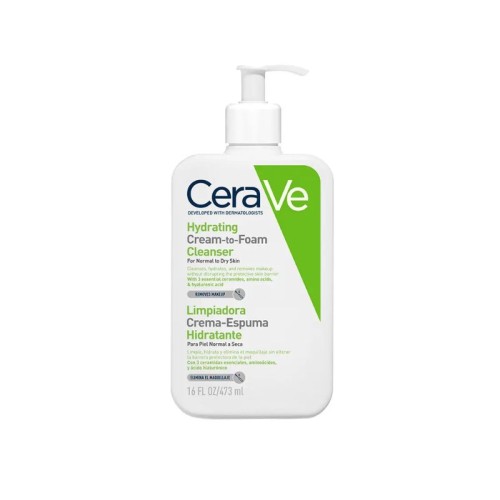 CeraVe Creme-Espuma Limpeza 473ml | Pele Normal a Seca