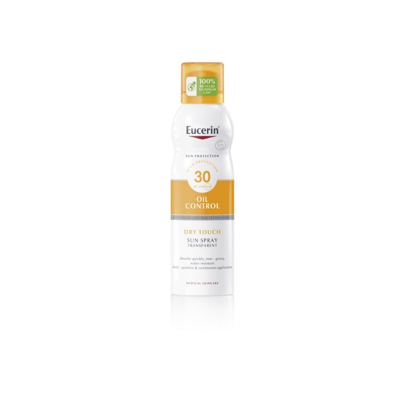 Eucerin Sun Spray Toque Seco FPS30 200ml | Proteção & Acabamento Mate
