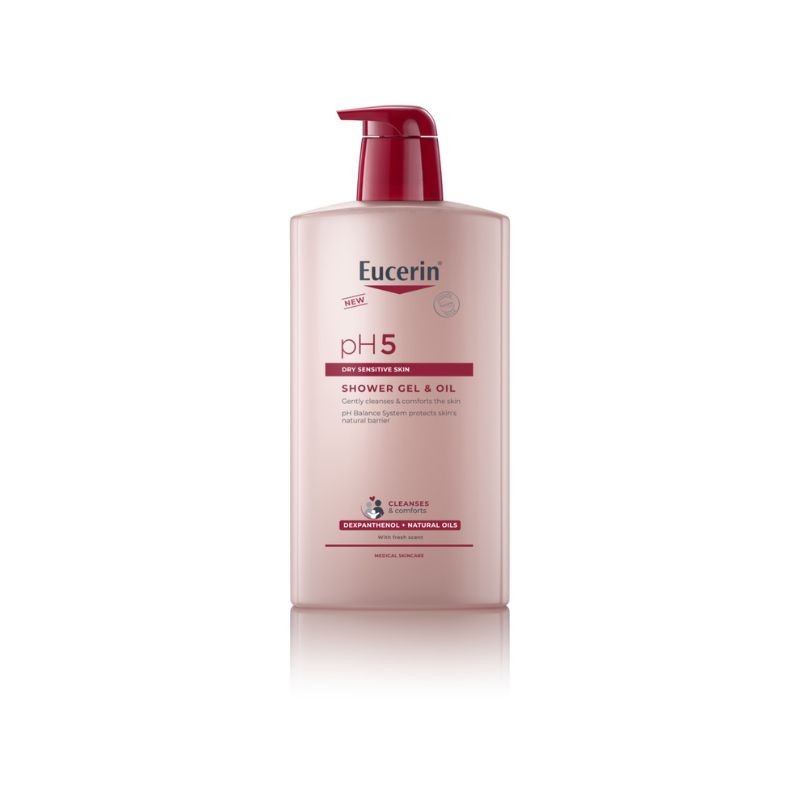 Eucerin pH5 Gel & Óleo Duche 1L | Nutrição e Suavidade