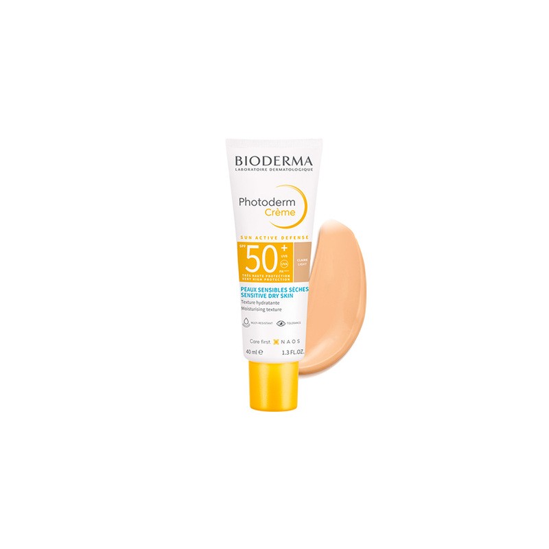 Bioderma Photoderm Creme com Cor Clara SPF50+ 40ml | Solar Hidratante com Cor