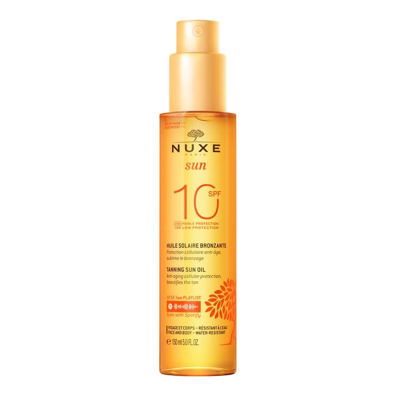 Nuxe Sun Óleo Bronzeador SPF10 150ml | Pele Dourada e Protegida