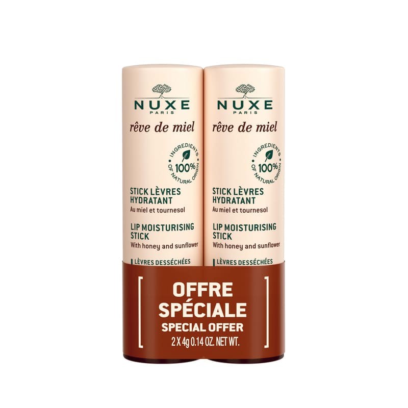 Nuxe Rêve de Miel Stick Labial x2 | Lábios Hidratados