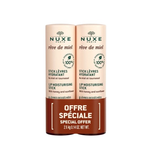 Nuxe Rêve de Miel Stick Labial x2 | Lábios Hidratados