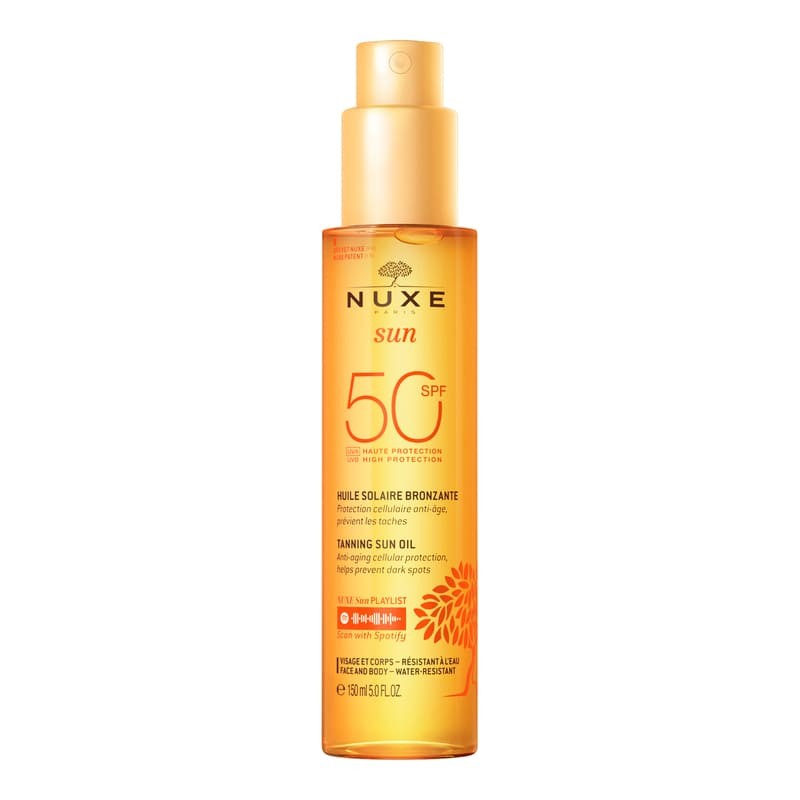 Nuxe Sun Óleo Bronzeador SPF50 150ml | Brilho e Proteção