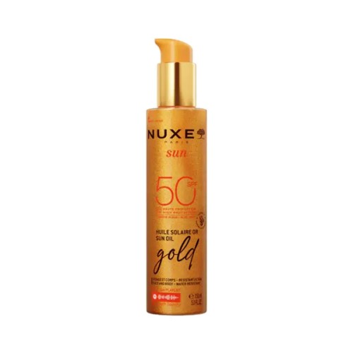 Nuxe Sun Óleo Dourado SPF50 150ml | Brilho & Proteção Elevada