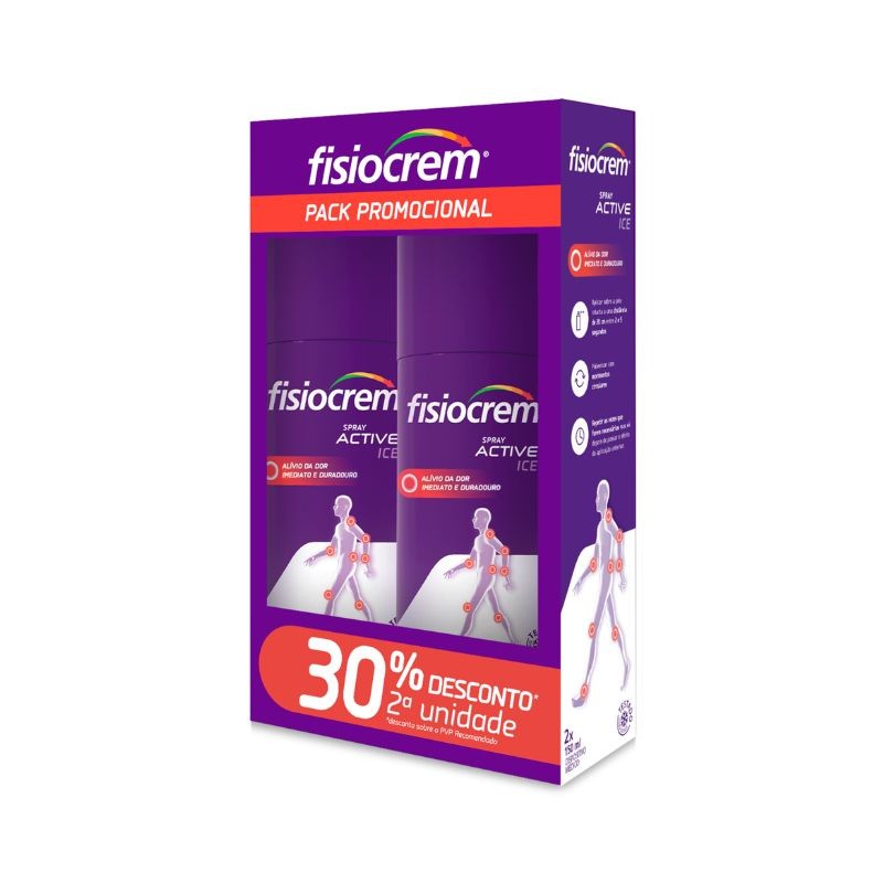 Fisiocrem Spray Active Ice 150ml Pack 2 -30% | Pharmacaring
