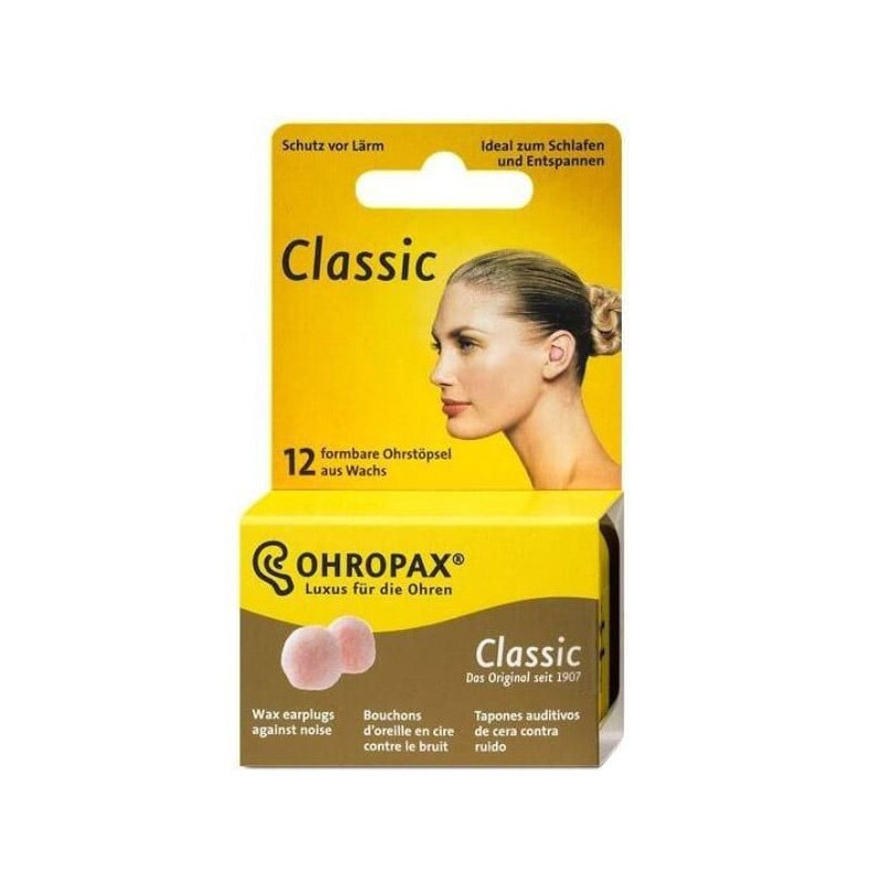 Ohropax Classic Cera 12 Unidades | Tampões Auriculares | Pharmacaring