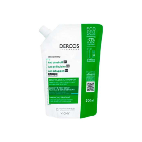 Dercos Anticaspa Caspa Oleosa Refil 500ml – Purifica e Regula