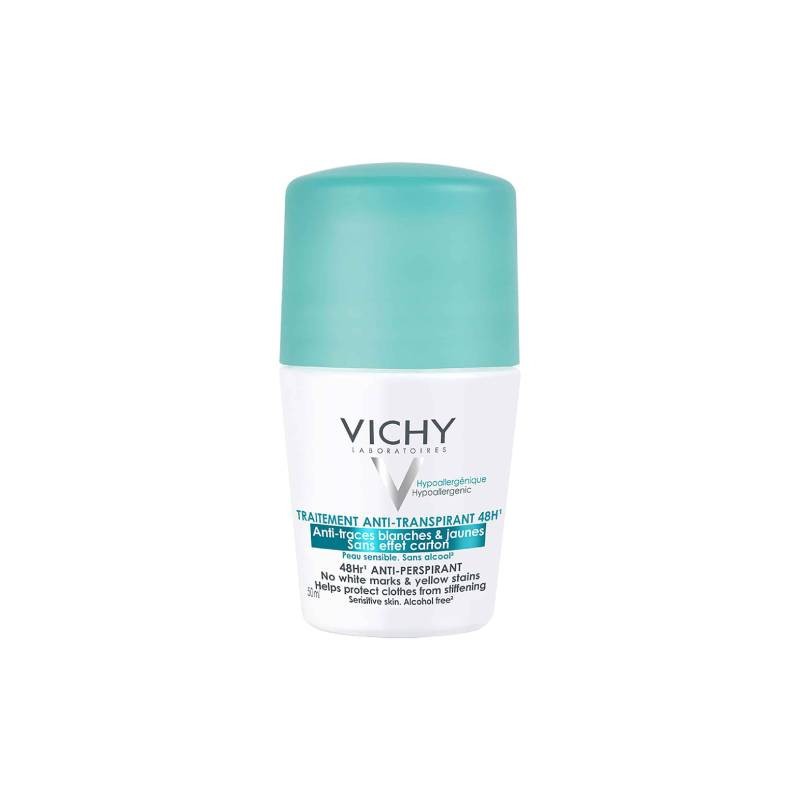 Vichy Desodorizante Roll-On Antimanchas 50ml | Proteção Roupas e Pele