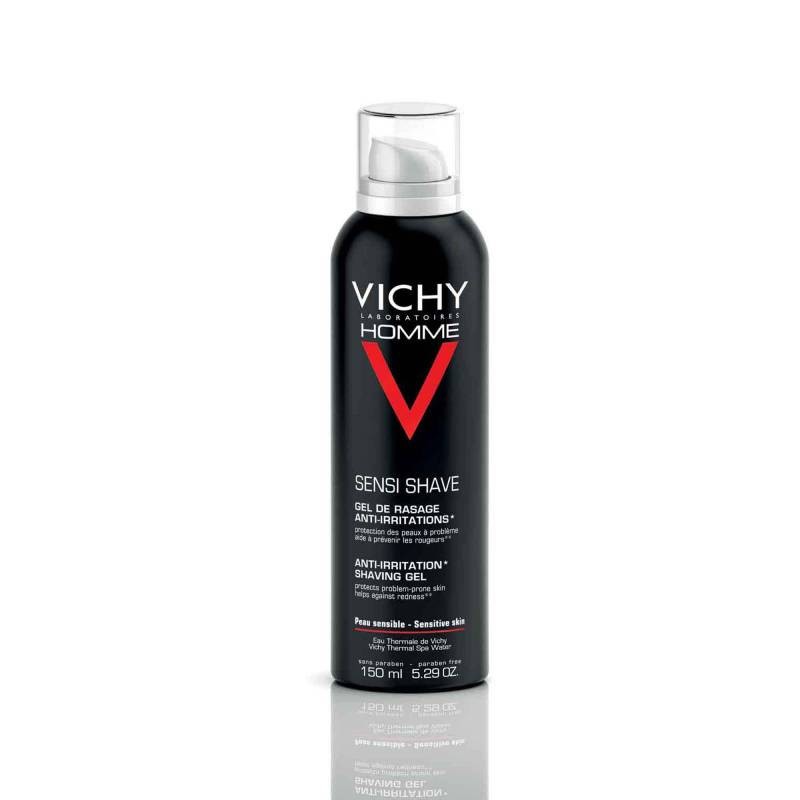 Vichy Homme Gel Barbear Pele Sensível 150ml | Proteção e Conforto