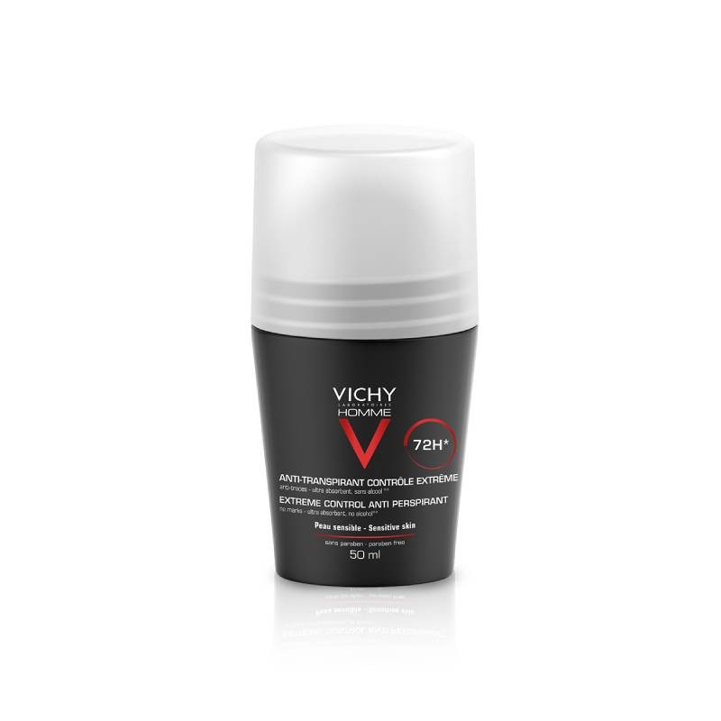 Vichy Homme Roll-On Extra 72H 50ml | Proteção Masculina