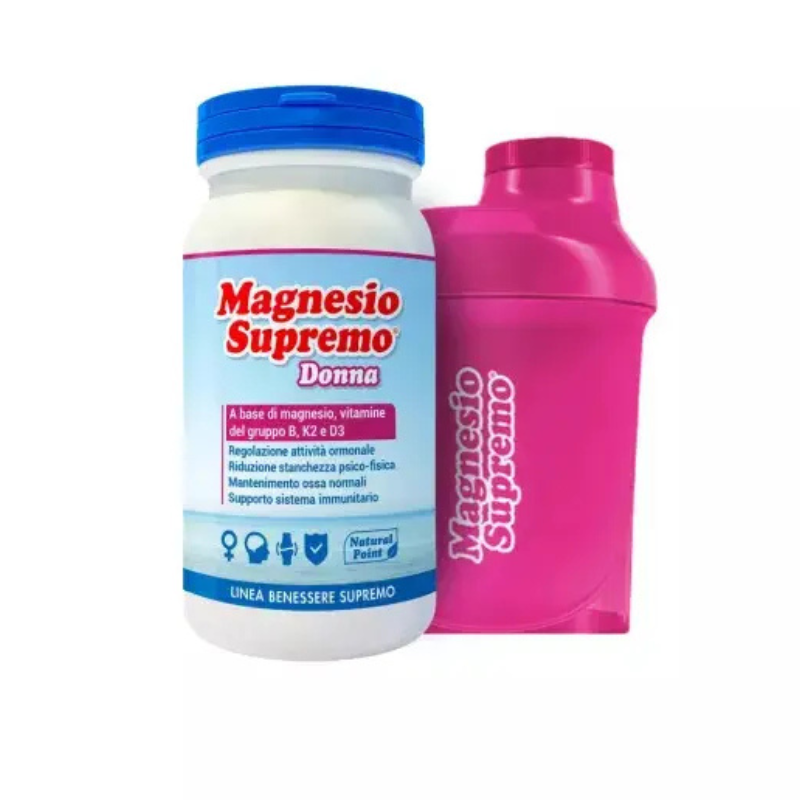 Magnésio Supremo Donna Pó 150g + Shaker – Bem-Estar Feminino
