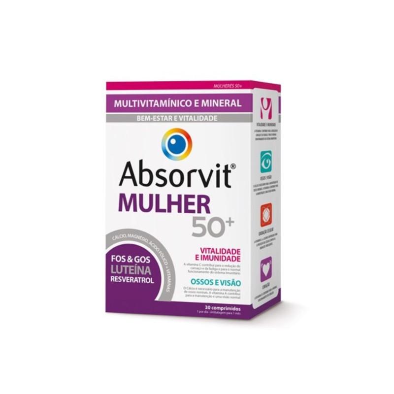 Absorvit Mulher 50+ x30 | Saúde Óssea e Vitalidade