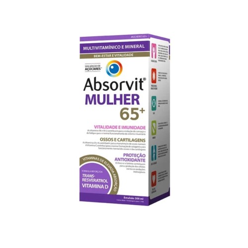 Absorvit Mulher 65+ Emulsão 300ml | Ossos e Vitalidade