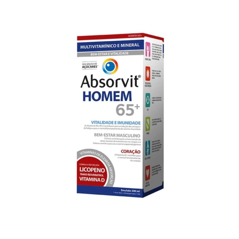 Absorvit Homem 65+ Emulsão 300ml | Energia e Saúde Masculina