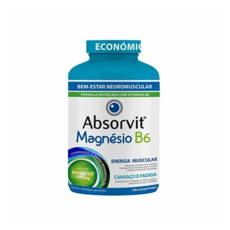Absorvit Magnésio B6 x180 | Energia e Função Muscular