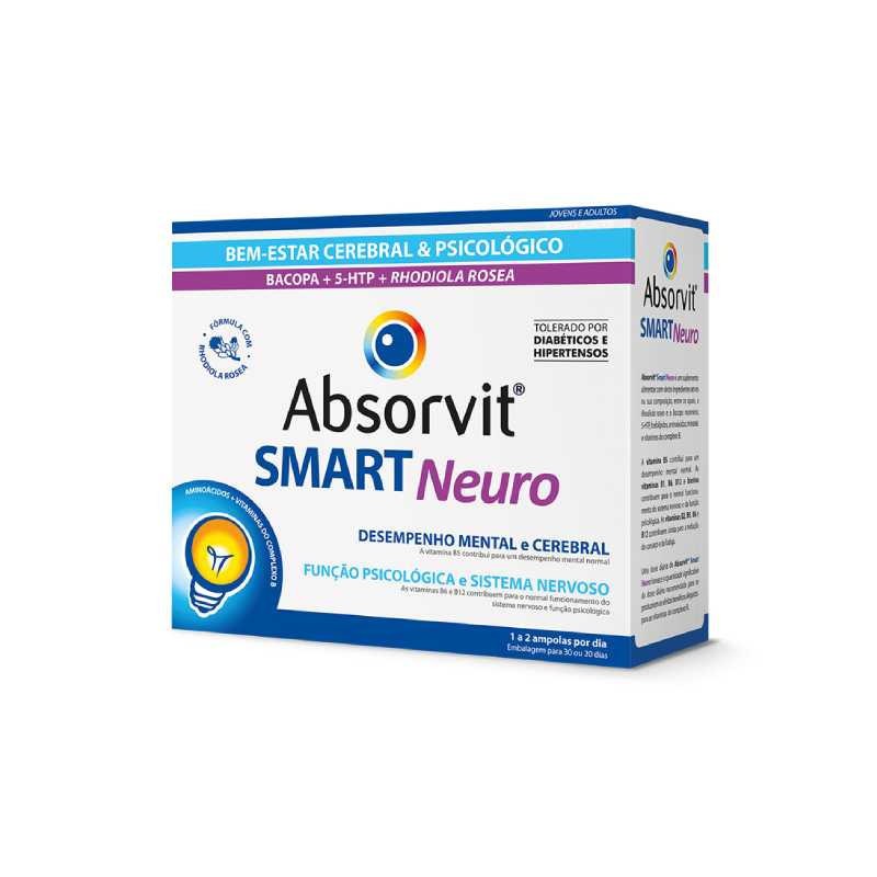 Absorvit Smart Neuro Ampolas 10ml x20 | Memória e Concentração