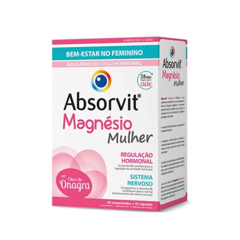 Absorvit Magnésio Mulher x30+30 | Energia e Saúde Feminina
