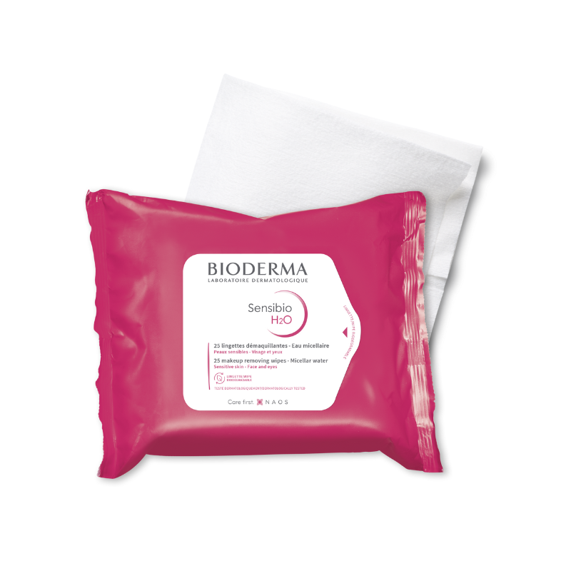 Sensibio Bioderma Toalhetes Desmaquilhantes – Limpeza suave