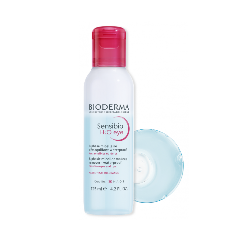 Sensibio Bioderma Eye H2O Bifásico 125ml – Desmaquilhante suave