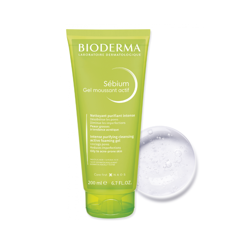 Sébium Bioderma Gel Moussant Actif 200ml – Limpeza anti-imperfeições