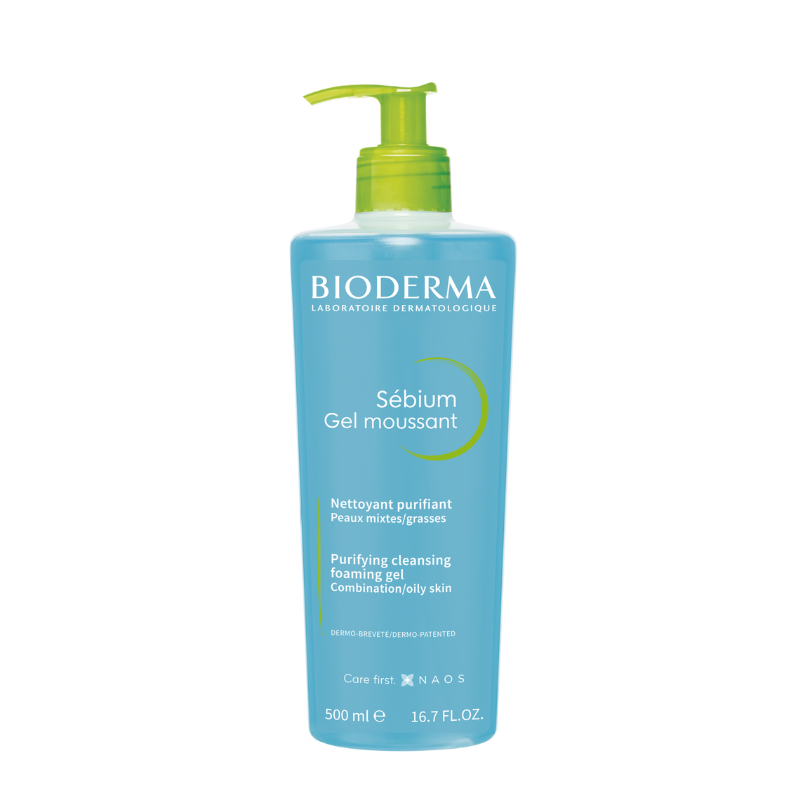 Sébium Bioderma Gel Moussant 500ml – Limpeza purificante