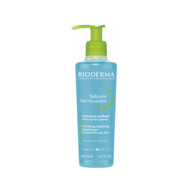Sébium Bioderma Gel Moussant 200ml – Limpeza purificante