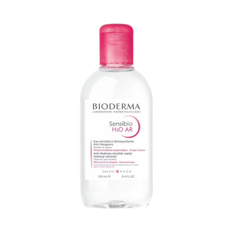 Sensibio Bioderma H2O AR 250ml – Limpeza anti-vermelhidão
