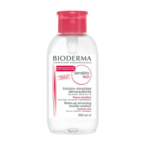 Sensibio Bioderma H2O 500ml Pump Reversa – Limpeza suave