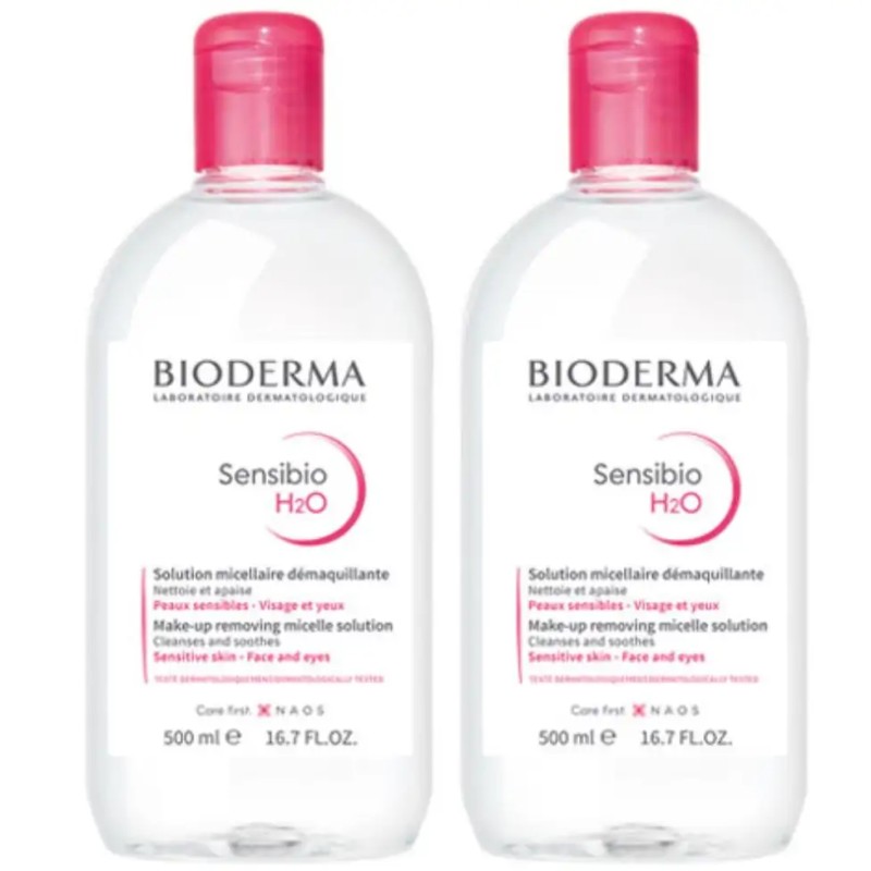 Sensibio Bioderma Duo H2O 500ml – Limpeza suave em pack