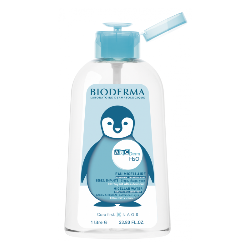 ABCDerm Bioderma H2O 1L – Limpeza suave para bebé