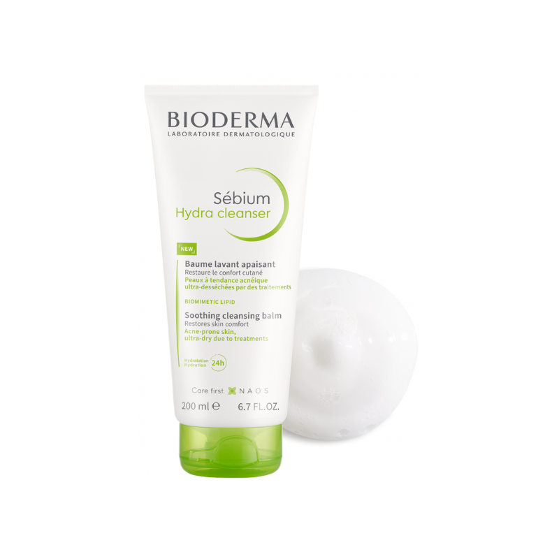O Sébium Hydra Cleanser da Bioderma limpa delicadamente, hidratando e acalmando a pele oleosa fragilizada por tratamentos. Manté