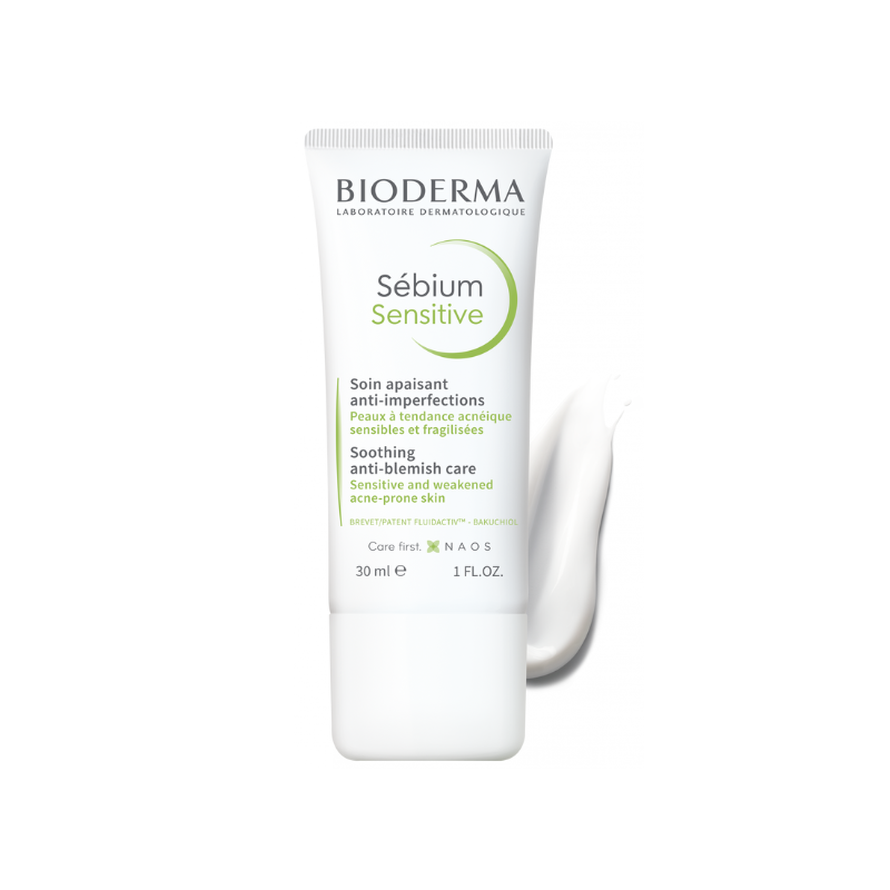 O Sébium Sensitive da Bioderma hidrata e acalma a pele oleosa sensível, reduzindo vermelhidão e imperfeições, restaurando o conf