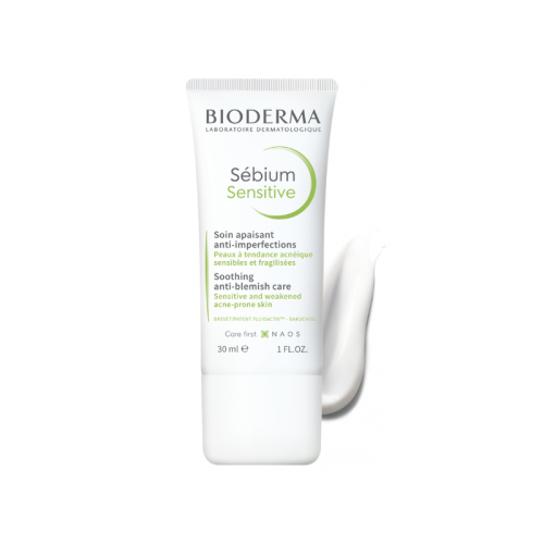 O Sébium Sensitive da Bioderma hidrata e acalma a pele oleosa sensível, reduzindo vermelhidão e imperfeições, restaurando o conf
