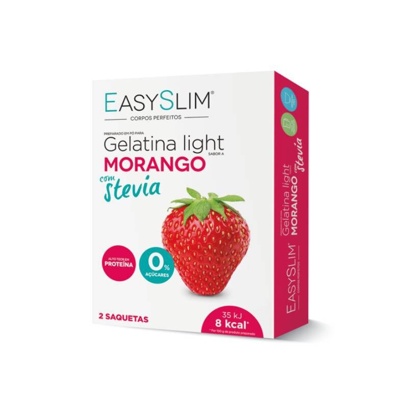 EasySlim Gelatina Light Morango x2 – Baixo teor calórico