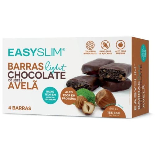 EasySlim Barras Chocolate/Avelã x4 – Energia e sabor