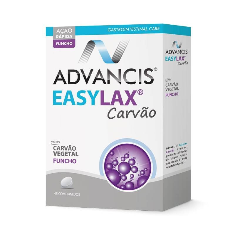 Advancis Easylax Carvão + Funcho 45 comp – Conforto intestinal