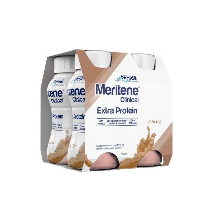 Meritene Clinical Extra Prot Café 200ml x4 | Pharmacaring